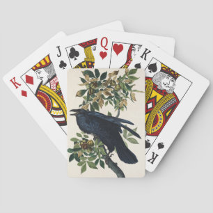 Jeu De Cartes Art de la nature de l'oiseau corbeau Audubon vinta