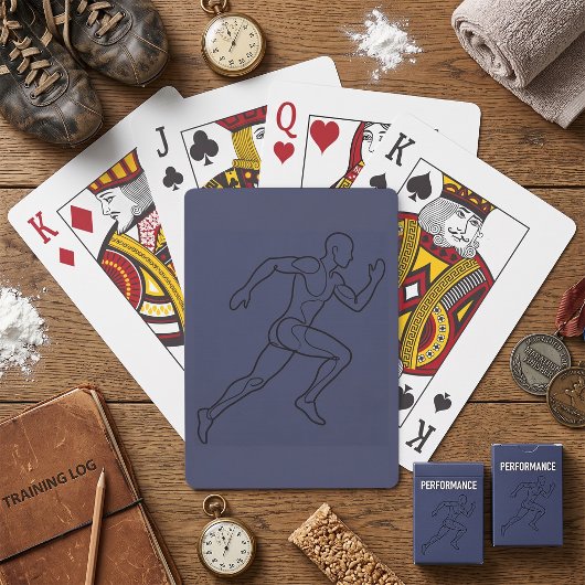 Jeu De Cartes Art de ligne continue Sprinter en course