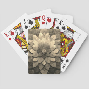 Jeu De Cartes Art de mandala doré antique texturé fleur