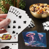 Jeu De Cartes Art de méduse, nom en écriture blanche (In Situ)