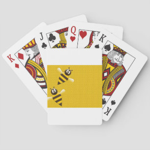 Jeu De Cartes Art de motif d'abeilles d'abeille d'or jaune de