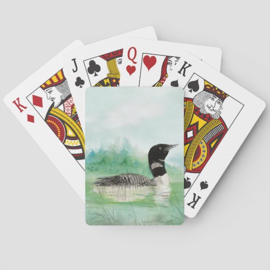 Jeu De Cartes Art de nature d'oiseau de lac wilderness de dingue (dos)