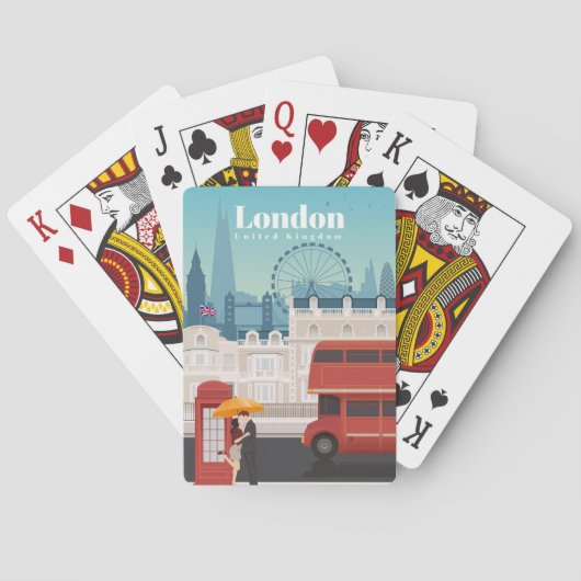 Jeu De Cartes Art de voyage Voyage à Londres Angleterre (dos)