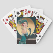 Jeu De Cartes Art Déco 1920 Flapper Girl Playing Cards (dos)