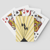 Jeu De Cartes Art déco Jaune monogramme (dos)