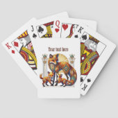 Jeu De Cartes Art Deco lovers customizable fox (dos)