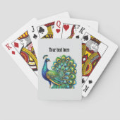 Jeu De Cartes Art Deco lovers customizable Peacock (dos)