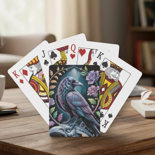 Jeu De Cartes Art du Corbeau Noir Mystique