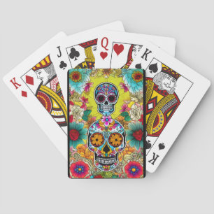 Jeu De Cartes Art du crâne de sucre - Art du souvenir