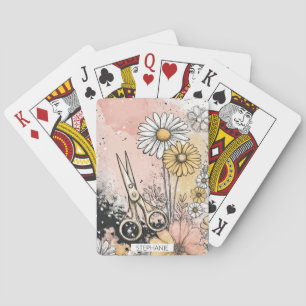Jeu De Cartes Art floral abstrait aquarelle