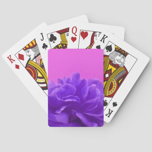Jeu De Cartes Art Floral pourpre et framboise (dos)