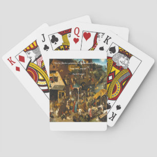 Jeu De Cartes Art hollandais du 16e siècle & proverbe célèbre