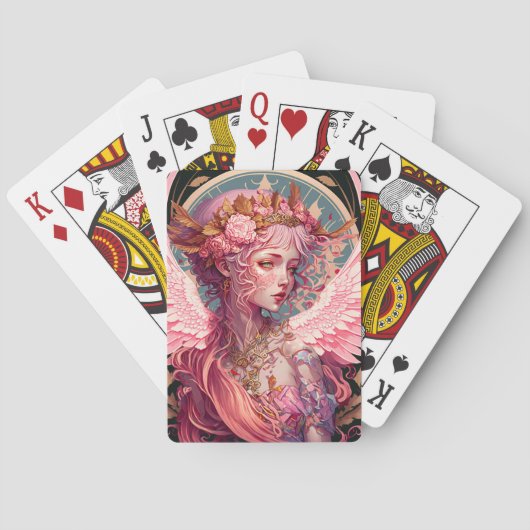 Jeu De Cartes Art Imaginaire rose Fairy Angel (dos)