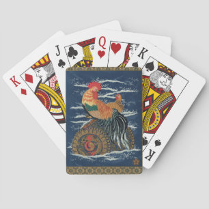 Jeu De Cartes Art japonais vintage représentant un coq dragon