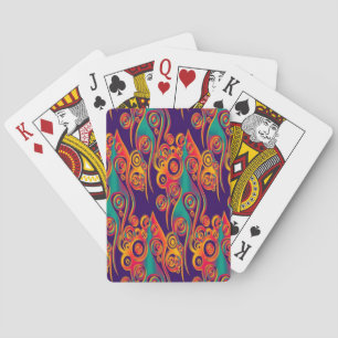 Jeu De Cartes Art Motif tatouage - flammes & cercles