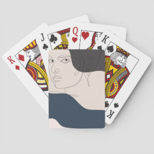 Jeu De Cartes Art mural Art boho Femme Art linéaire Créativité
