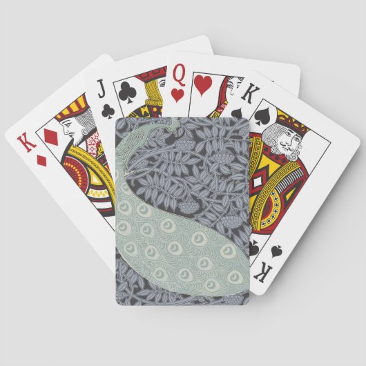 Jeu De Cartes Art Nouveau Peacock Classic Vintage Bird (dos)