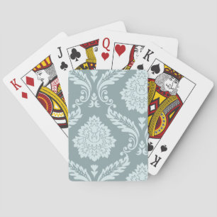 Jeu De Cartes Art Rococo Damassé I Bleu de Canard Œuf+Turquoise