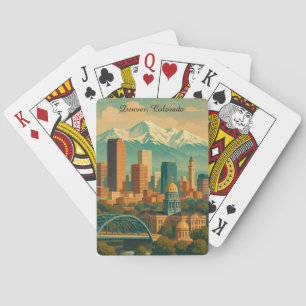 Jeu De Cartes Art Vintage voyage Denver Colorado Imprimer