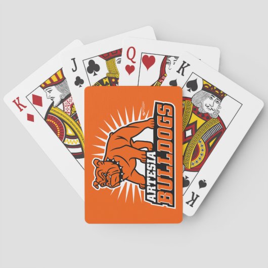 Jeu De Cartes Artesia Bulldogs Logo Lecture de cartes (dos)