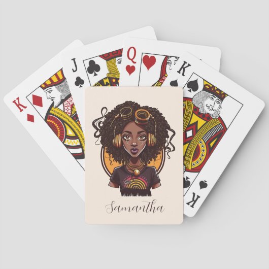 Jeu De Cartes Artiste Afro femme (dos)