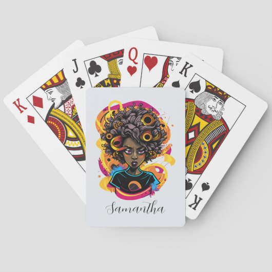 Jeu De Cartes Artiste Afro femme (dos)