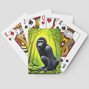 Jeu De Cartes Artsy Abstrait Jungle Gorilla