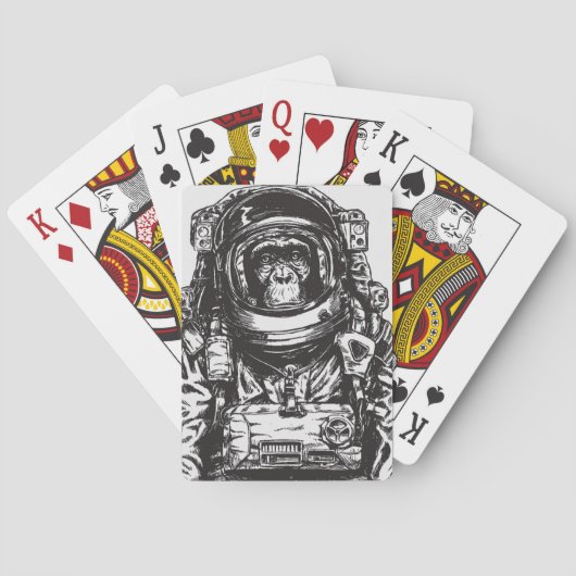 Jeu De Cartes Astronaute de singe (dos)