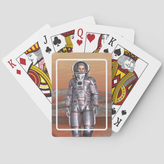 Jeu De Cartes Astronaute Mars - Explorateur de l'espace sur une (dos)