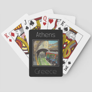 Jeu De Cartes Athènes de voyage couleur de l'eau Athènes Grèce
