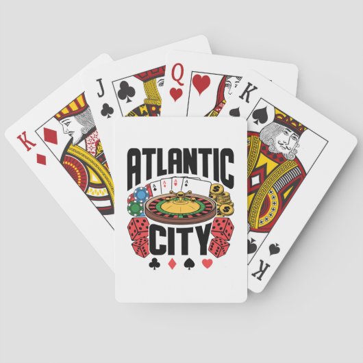 Jeu De Cartes Atlantic City New Jersey Casino Gamme (dos)