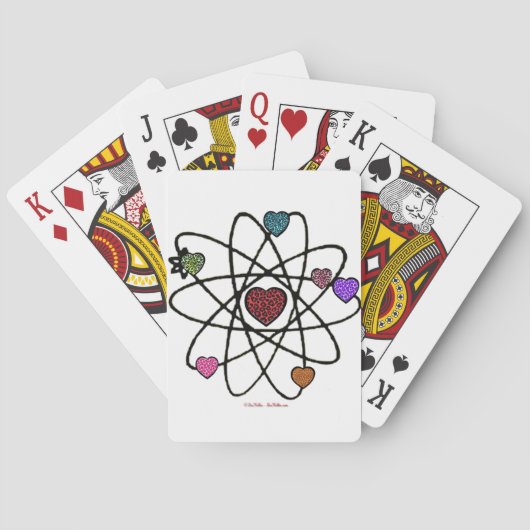 Jeu De Cartes Atomic Saint-Valentin Cœurs Imprimés Léopard (dos)