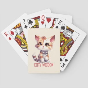 Jeu De Cartes Attitude Cat Insouciante - Conception Feline Joueu