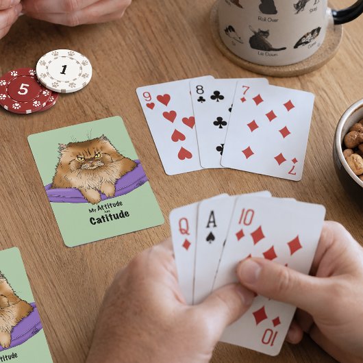 Jeu De Cartes Attitude de chat drôle