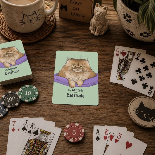 Jeu De Cartes Attitude de chat drôle