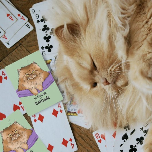Jeu De Cartes Attitude de chat drôle