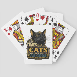 Jeu De Cartes Attitude de chat noir antique