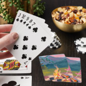 Jeu De Cartes Au Bord Du Feu De Campagne (In Situ)