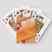 Jeu de cartes au design abstrait orange (dos)
