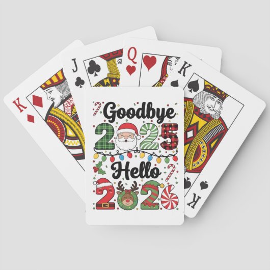 Jeu De Cartes Au revoir 2025 Bonjour 2026 Résolution de Nouvel A (dos)