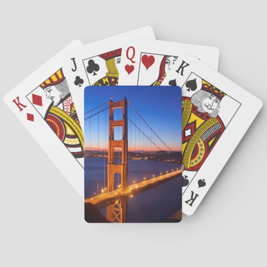 Jeu De Cartes Aube sur San Francisco et Golden Gate Bridge. (dos)