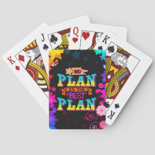 Jeu De Cartes Aucun plan est le meilleur plan étoiles colorées