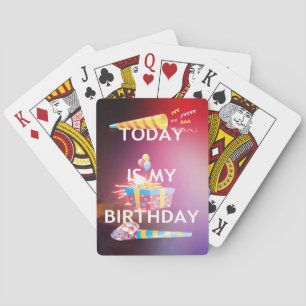 Jeu De Cartes Aujourd'hui est mon art d'anniversaire