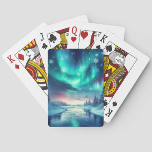Jeu De Cartes aurora borealis/hiver/Noël