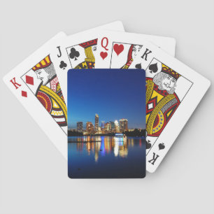 Jeu De Cartes Austin Texas Downtown Night Skyline Ladybird Lake