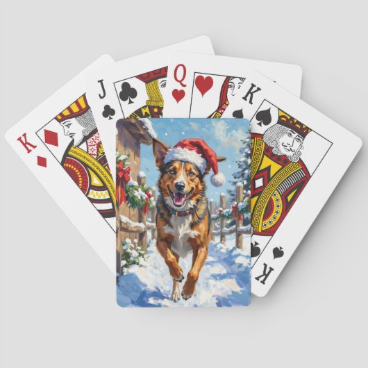 Jeu De Cartes Australian Cattle Dog Red Heeler Christmas (dos)
