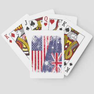 Jeu De Cartes AUSTRALIAN ROOTS Half American Flag AUSTRALIE