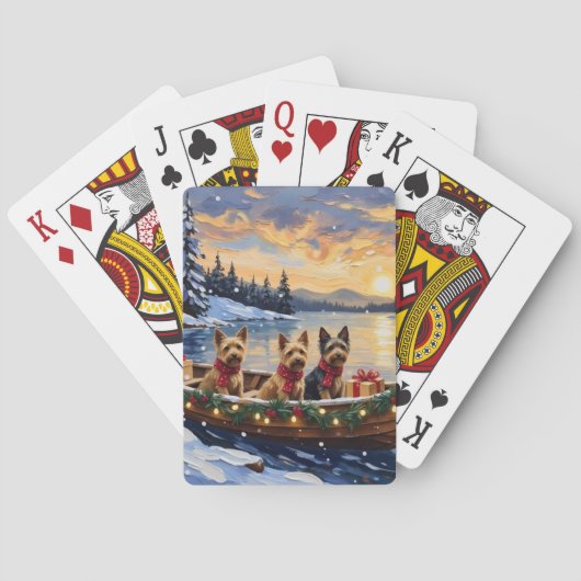 Jeu De Cartes Australian Terrier Christmas Boat Holiday (dos)