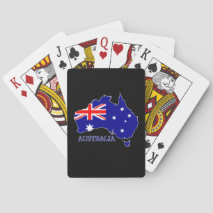 Jeu De Cartes Australie Carte du drapeau Voyage