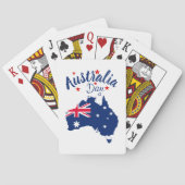 Jeu De Cartes Australie Jour Rouge Bleu et Blanc (dos)